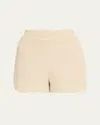 L'agence Radlee Knit Dolphin Shorts In Neutral