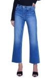 L Agence Raw Hem Straight Leg Jeans In Bordello