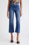 L Agence Raw Hem Straight Leg Jeans In Arco