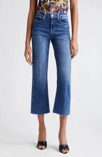 L Agence Raw Hem Straight Leg Jeans In Arco