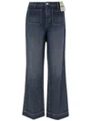 L Agence Relaxed-fit Dark Grey Cotton Jeans With Washed Effect