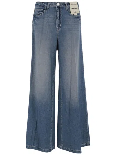L Agence Relaxed Wide-leg Jeans With Washed Effect