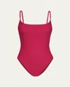 L Agence L'agence Remi Solid Basic Lingerie One-piece In Berry