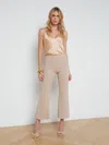 L AGENCE REN CROPPED FLARE KNIT PANT
