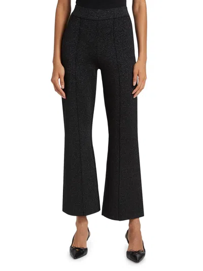 L AGENCE REN FIT N FLARE KNIT PANT IN BLACK/GREY