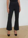 L Agence Ren Fit N Flare Knit Pant In Black/grey Lurex In Black