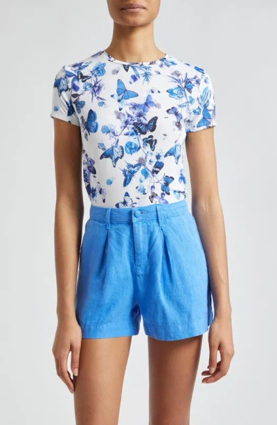 L Agence Ressi Butterfly Print T-shirt