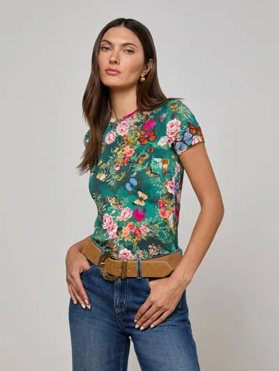 L Agence Ressi Fitted Tee In Green