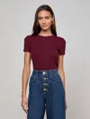 L Agence Ressi Fitted Tee In Red