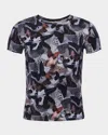 L Agence Ressi Fitted Tee In Multi Dark Butterfly