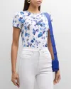L AGENCE RESSI SHORT-SLEEVE BUTTERFLY TEE