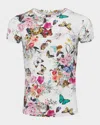 L Agence Ressi Fitted Tee In V Wh M Charonda Btrfly