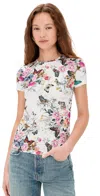 L Agence Ressi Short Sleeve Crew Charonda Tee Charonda Butterfly In Charonda Butterfly