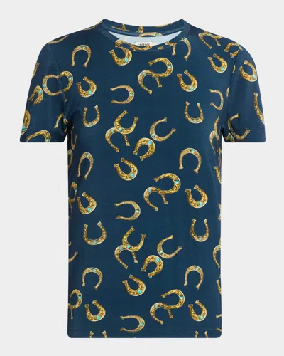 L Agence Ressi Short-sleeve Horseshoe Tee
