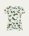L Agence Ressi Short-sleeve Hydrangea Tee