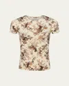 L Agence Ressi Short-sleeve Jungle Tee In Ecr Mt Tapestry Jungle