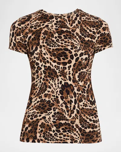 L Agence Ressi Short-sleeve Leopard Paisley Tee In Multi