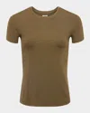 L Agence Ressi Short-sleeve Tee In Brown