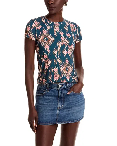 L Agence Ressi Short Sleeve Tee In Ganado Charcoal In Multi