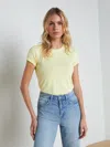 L Agence Ressi Slim-fit Tee In Pale Daffodil