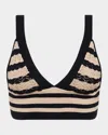 L Agence Reverie Pointelle Knit Bralette