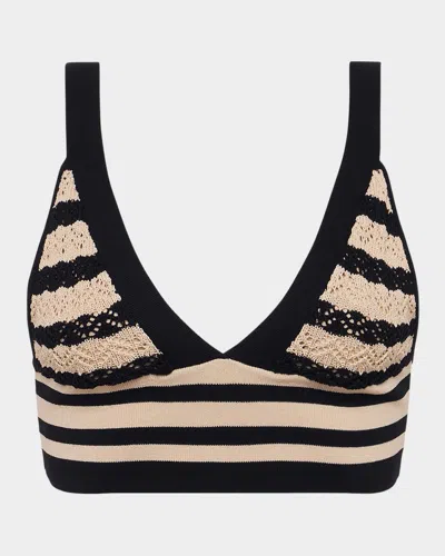 L Agence Reverie Pointelle Knit Bralette