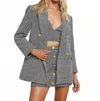 L Agence Riva Long Sleeve Blazer In Bivg In Multi