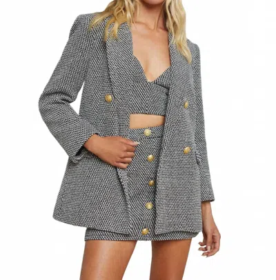 L Agence Riva Long Sleeve Blazer In Bivg In Multi