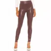 L Agence Rochelle High Rise Pull On Jean In Mahogany Coated In Brown