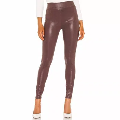 L Agence Rochelle High Rise Pull On Jean In Mahogany Coated In Brown