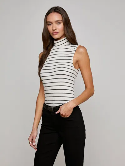 L Agence Rosie Mock-neck Tank In White
