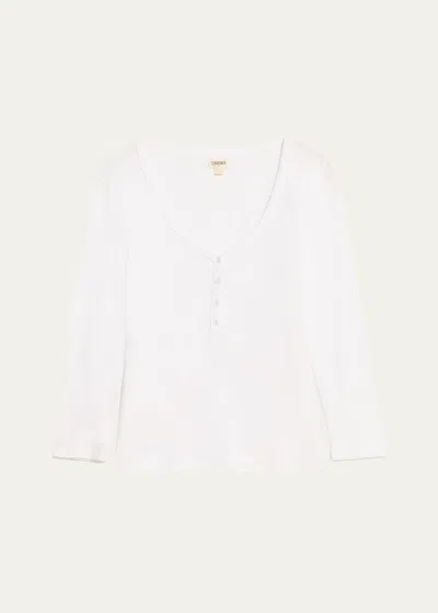 L Agence Rowena Henley Top In White