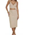 L Agence Royal Pencil Skirt In Doe Skin In Neutral