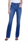 L'agence Ruth Chain Detail Raw Hem Straight Leg Jeans In Blue