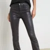 L Agence Ruth High Rise Denim In Greystone Coated In Black