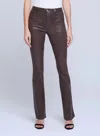 L Agence Ruth High Rise Straight Raw Hem Jeans In Multi