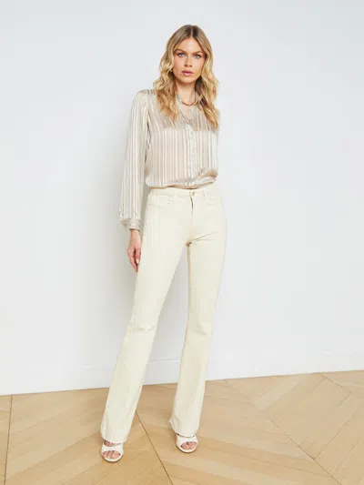 L Agence Ruth Straight-leg Jean In Creme Brulee