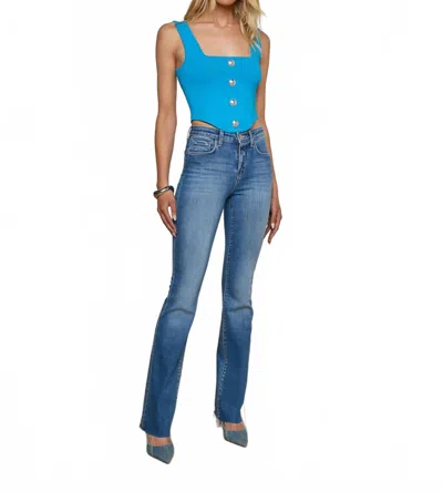 L Agence Ruth Straight Leg Jean In Privada In Blue