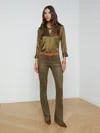 L'agence Ruth Straight-leg Jean In Pinewood Coated