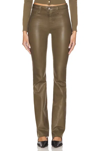 L Agence Ruth Straight Raw Hem Jeans In Pinewood Coated