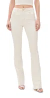 L Agence Ruth Straight Raw Hem Jeans Macadamia In Creme Brulee
