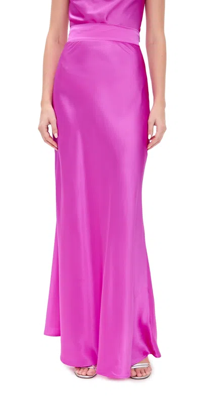 L Agence Ryker Waistband Bias Skirt Bright Purple