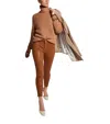 L Agence Sabine High Rise Coated Skinny Jean In Dark Khaki In Multi