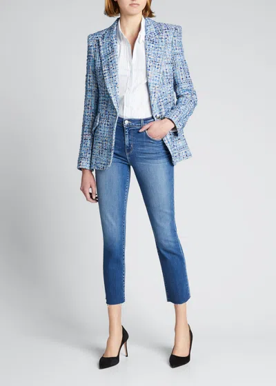 L Agence Sada Cropped Straight-leg Jeans In Laredo