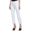 L Agence Sada Womens Denim High Rise Slim Jeans In White