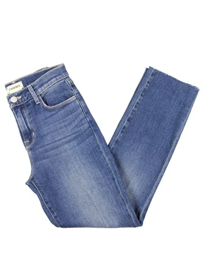 L Agence Sada Womens High Rise Cropped Slim Jeans In Multi