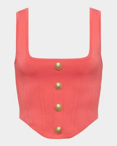 L Agence Saga Knit Corset Top