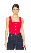 L Agence Saga Top In Red