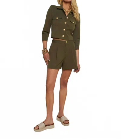 L Agence Saige Safari Short In Ivy Green