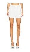 L Agence Saige Safari Short In White